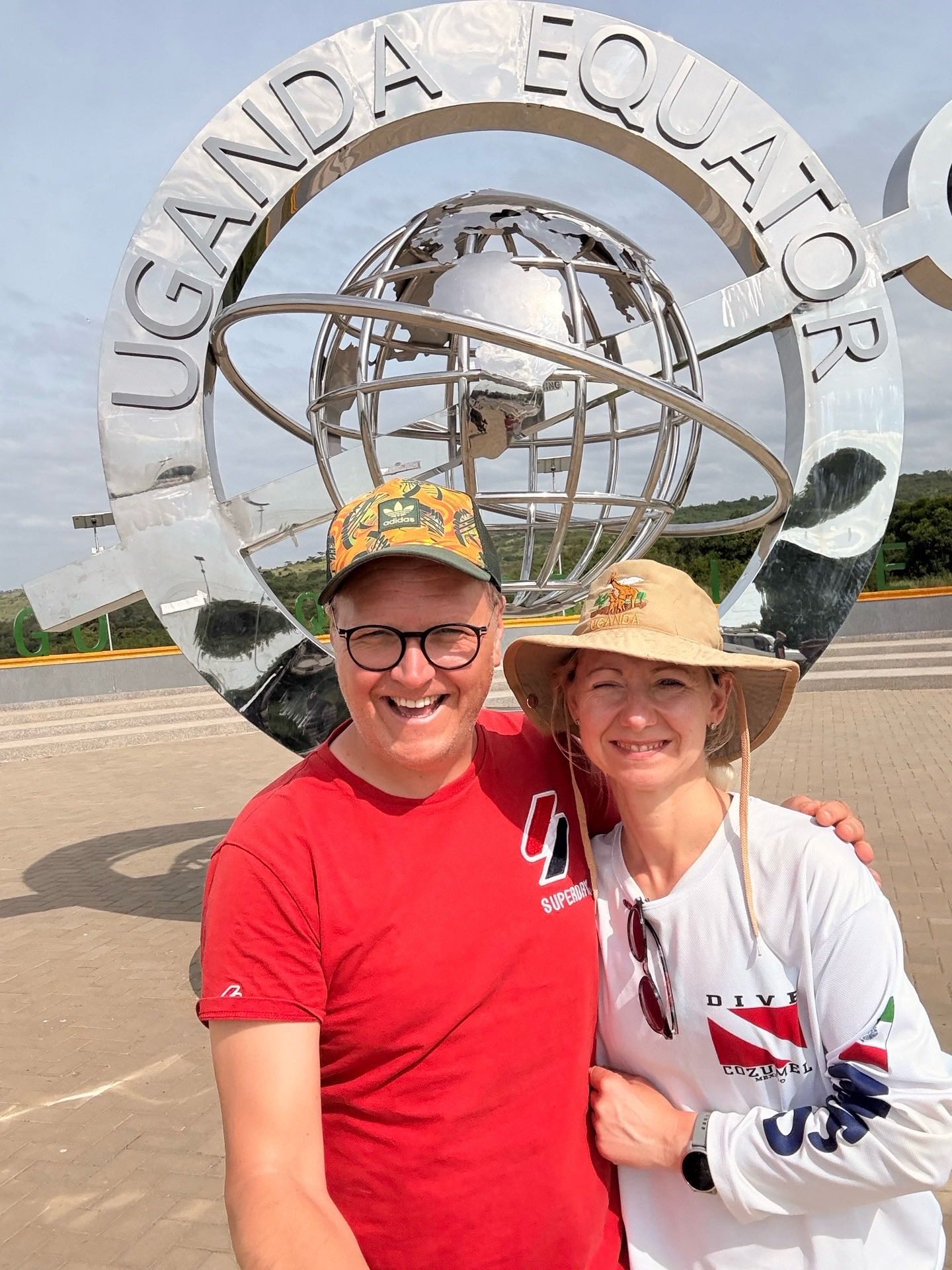 Mark and Susanne Suer, founders of Hope on the road, at the Uganda Equator